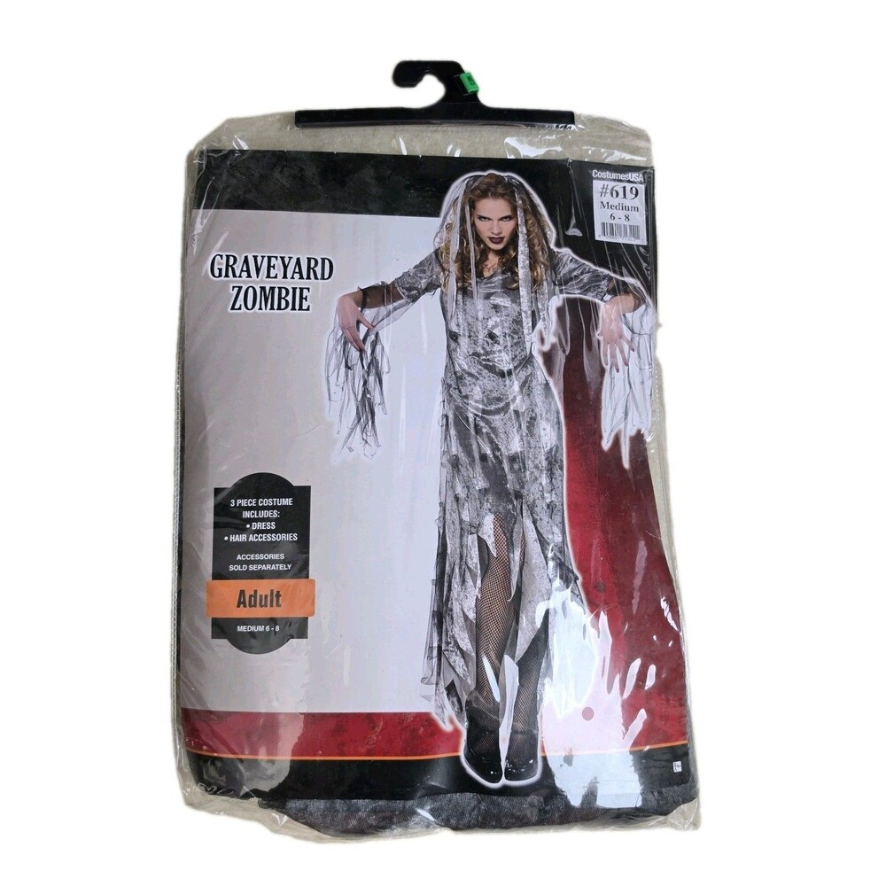 Graveyard Zombie Women's Halloween Costume, Size Medium